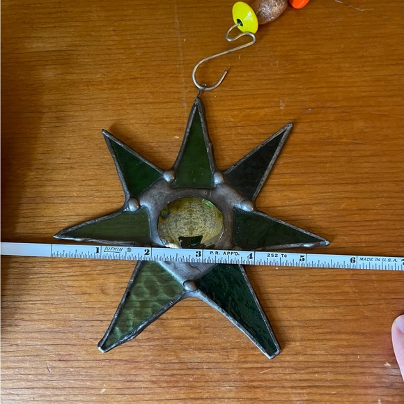 Vintage Stained Glass Star with Hook - Picture 7 of 9
